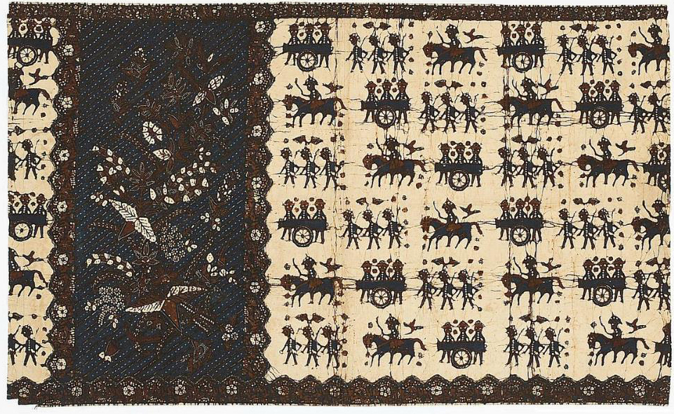 Lower garment with designs of Dutch soldiers and cannons, 1875-1925. Cotton. Gift of Dr. Stephen A. Sherwin and Merrill Randol Sherwin. ©Asian Art Museum.